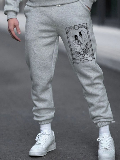 THE LOVERS A Couple in the Tarot Card Men's Print Sweatpants