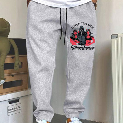SUPPORT YOUR LOCAL WHOREHOUSE Men's Print Sweatpants