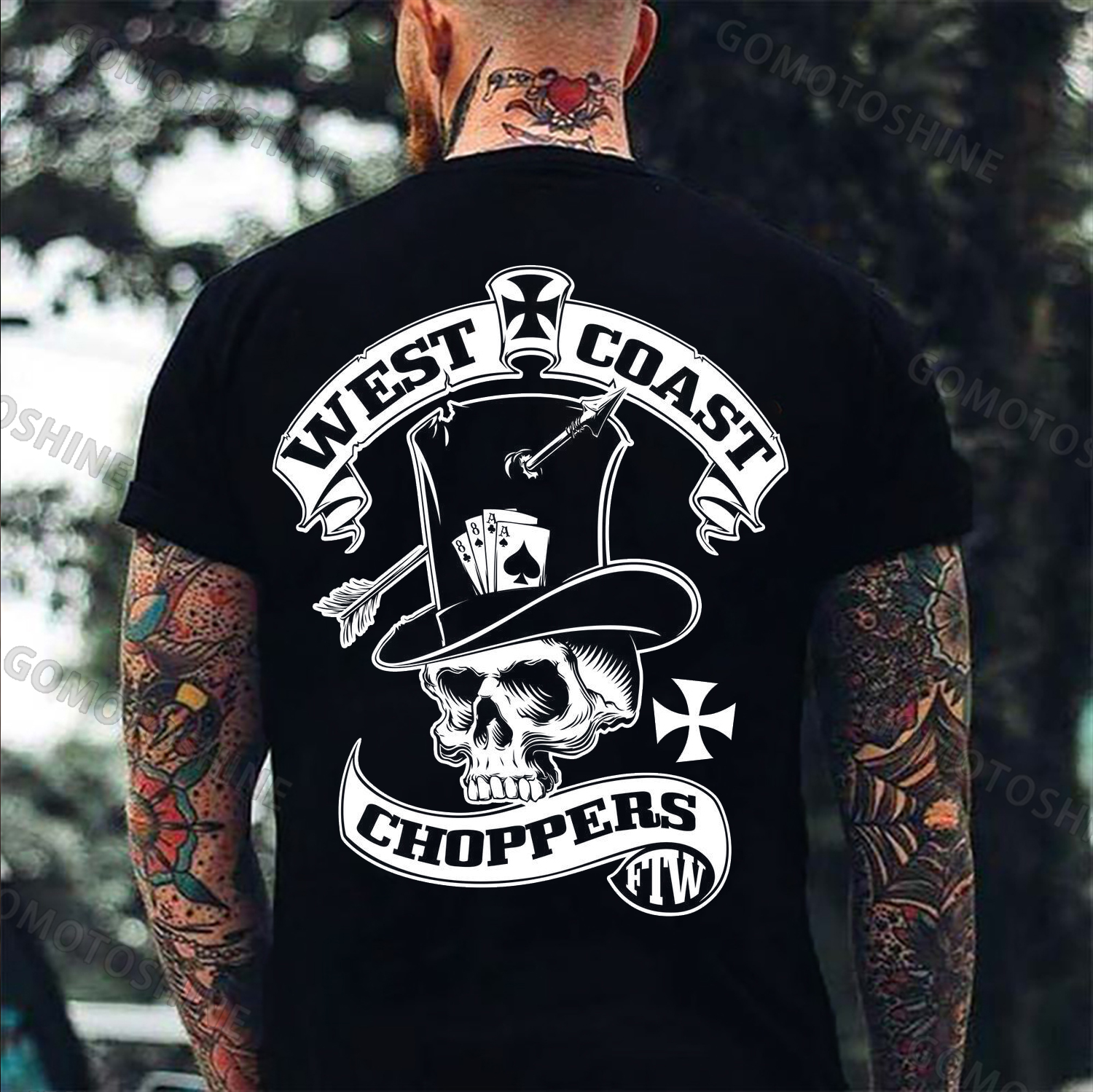 WEST COAST CHOPPERS Magician Skull Print Men's T-Shirt