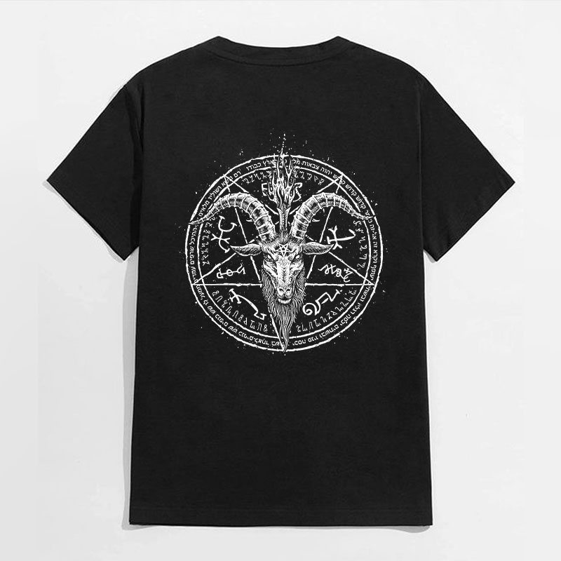 Sheepshead Curcle Letter Icon Vintage Black Print T-shirt
