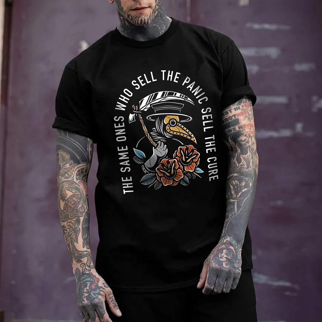 THE SAME ONES WHO SELL Doctor Crow Black Print T-shirt