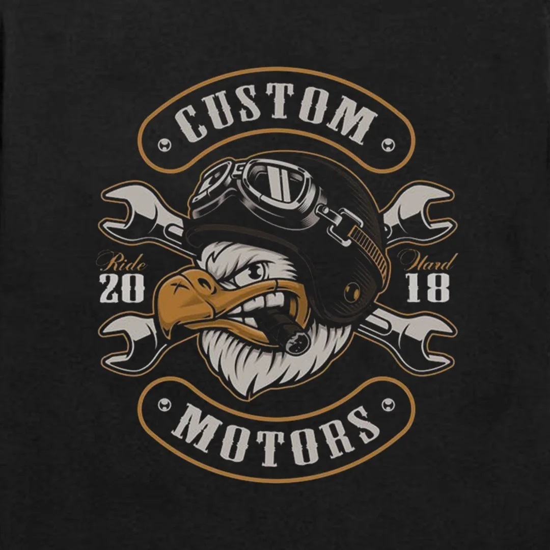 Modern Custom Motors Black Print T-shirt