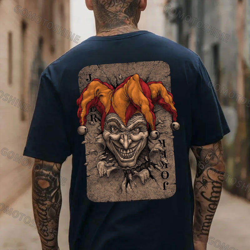 Poker Joker Print Men's T-Shirt