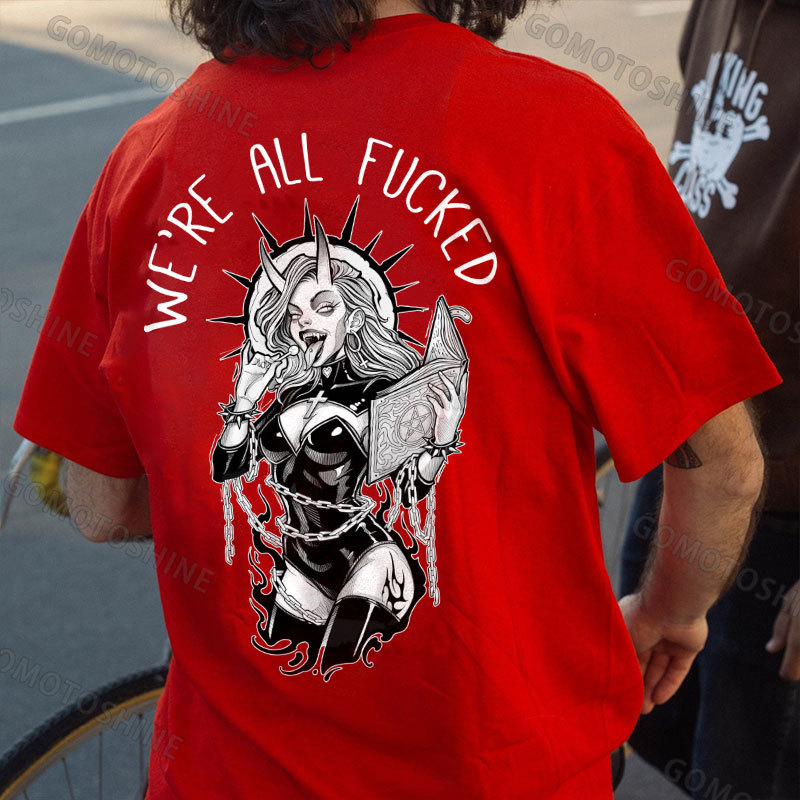 WE'RE ALL FUCKED Evil Secy Witch Print Men's T-Shirt