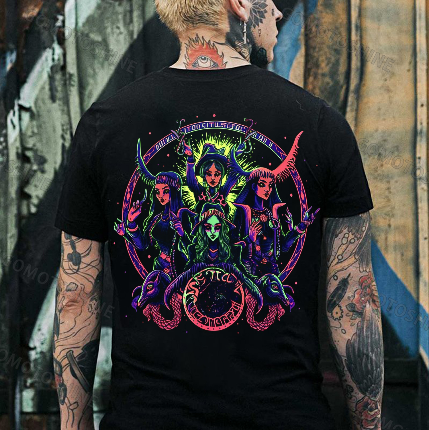 Evil Witch Sisterhood Print Men's T-Shirt