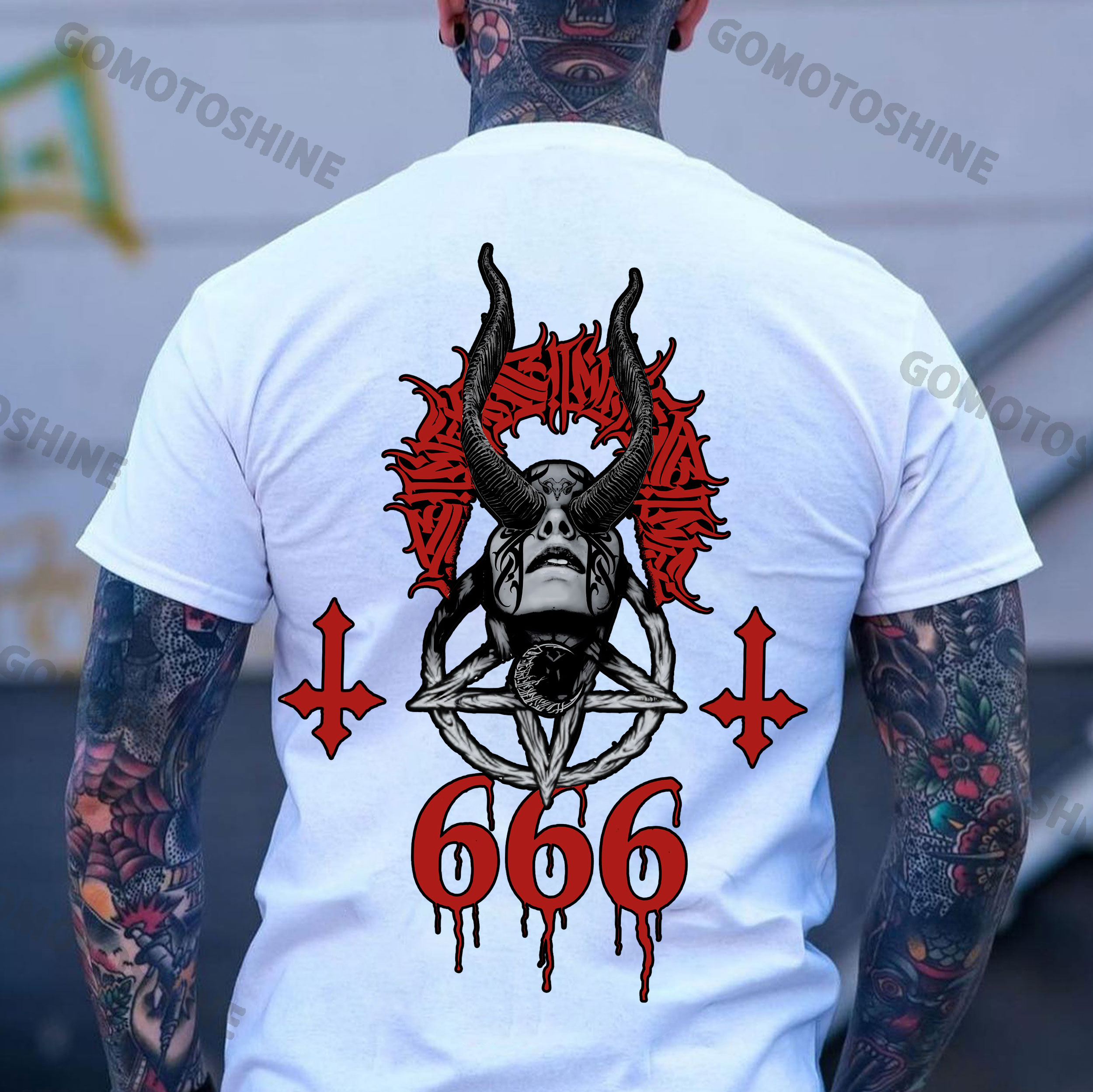 Evil Bleeding Runes Witch Print Men's T-Shirt