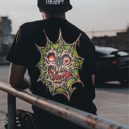 Skull in the Disgusting Item Black Print T-Shirt