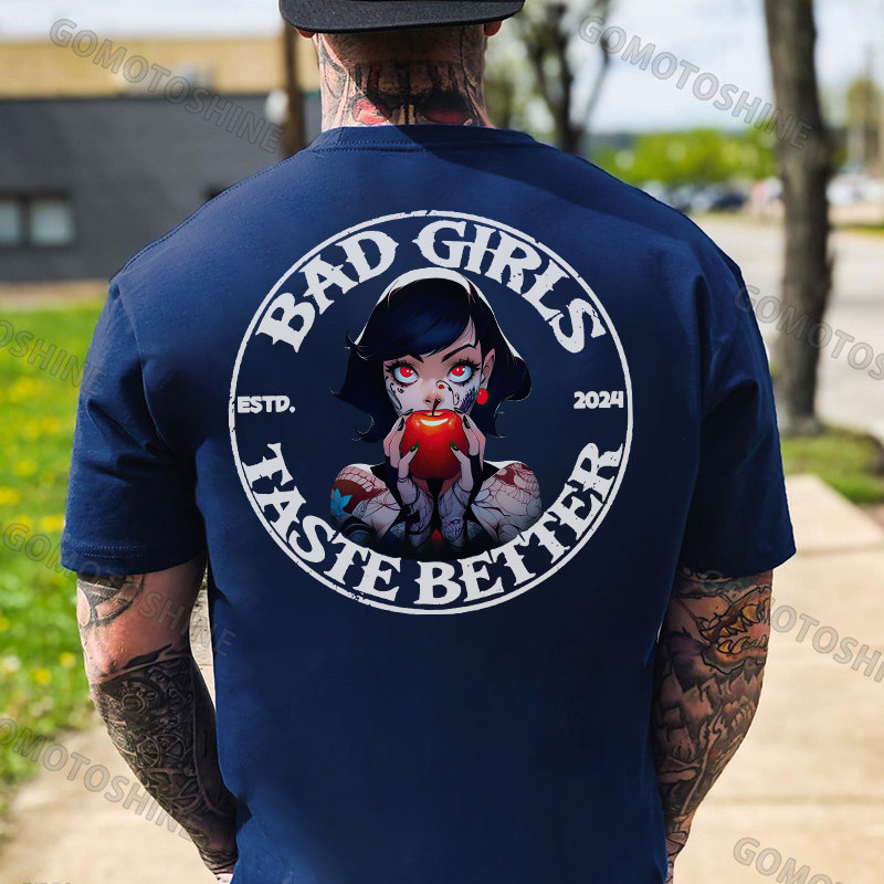 BAD GIRLS TASTE BETTER Bad Girl And Poison Apple Print Men's T-Shirt