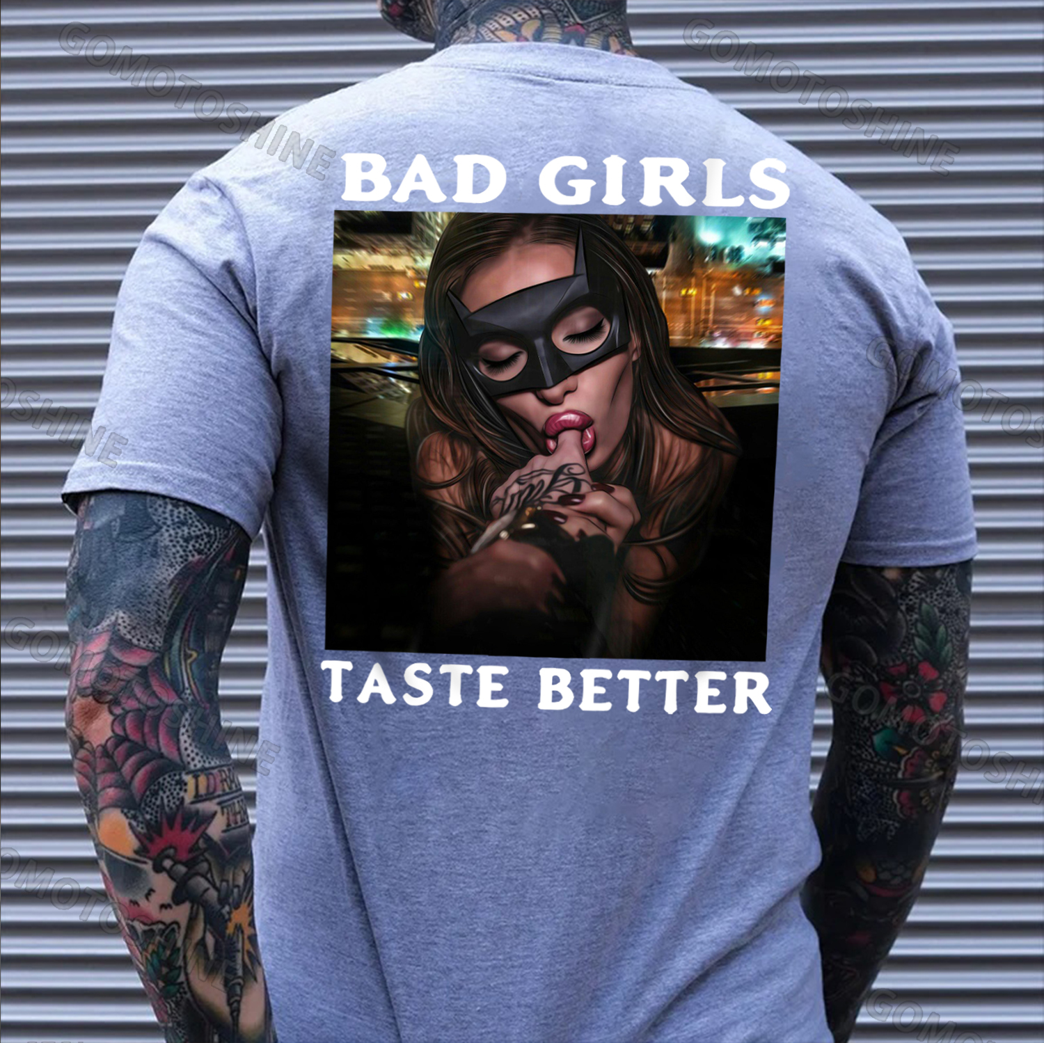 BAD GIRLS TASTE BETTER Suck Finger Lady Print Men's T-Shirt