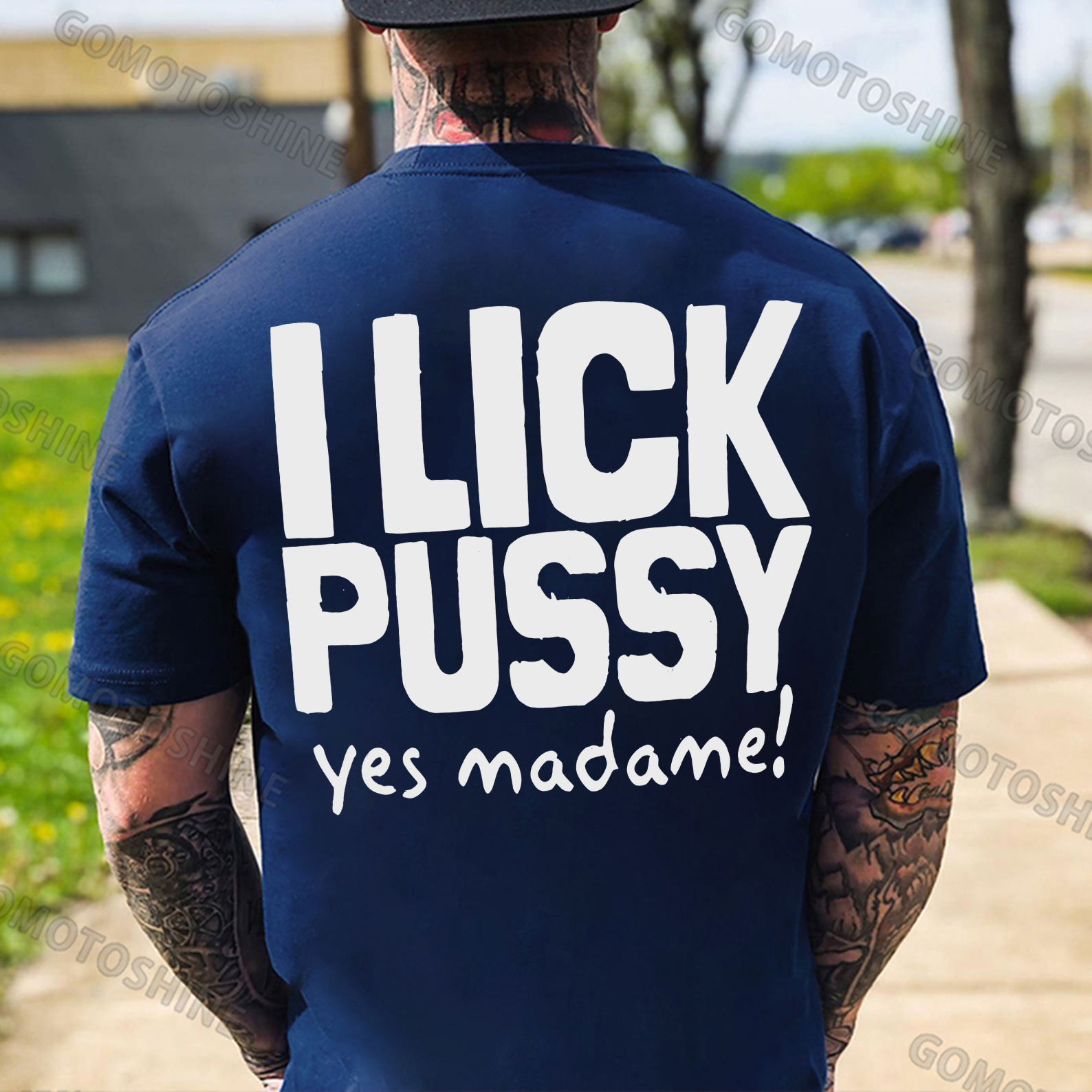 I LICK PUSSY YES MADAME Print Men's T-Shirt