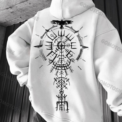 Runes Eagle Print Men's Hoodie