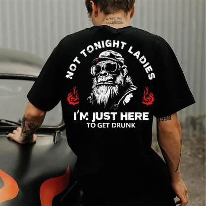 NOT TONIGHT LADIES Gorilla Black Print T-Shirt