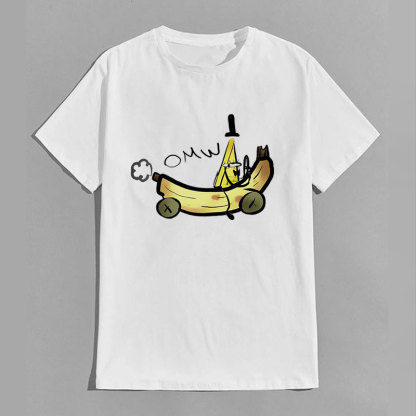 OMW Banana Boat White Print T-Shirt