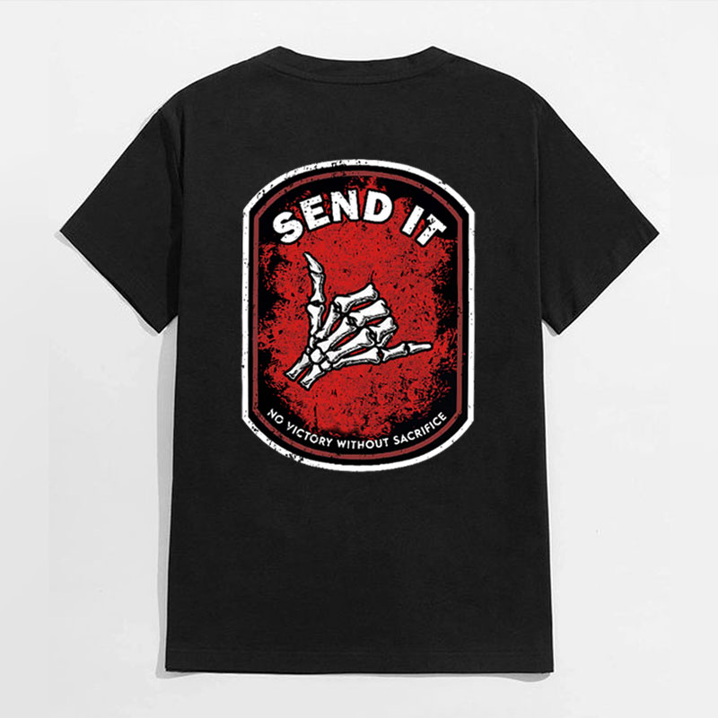 SENT IT Bone Hand Black Print T-shirt