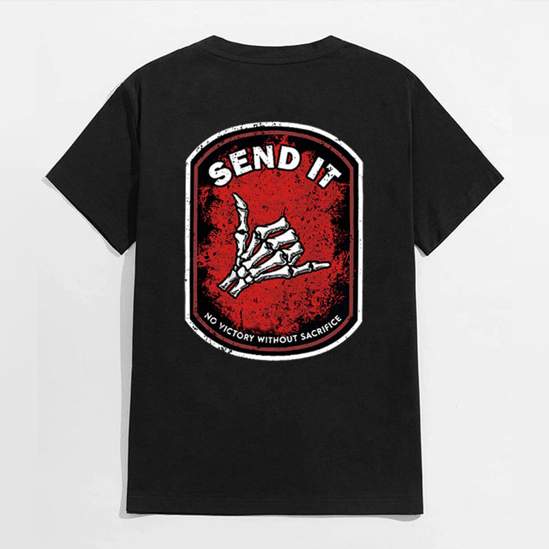 SENT IT Bone Hand Black Print T-shirt