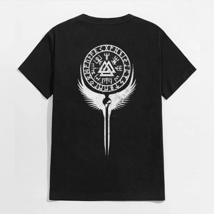 Rune Wing Black Print T-shirt