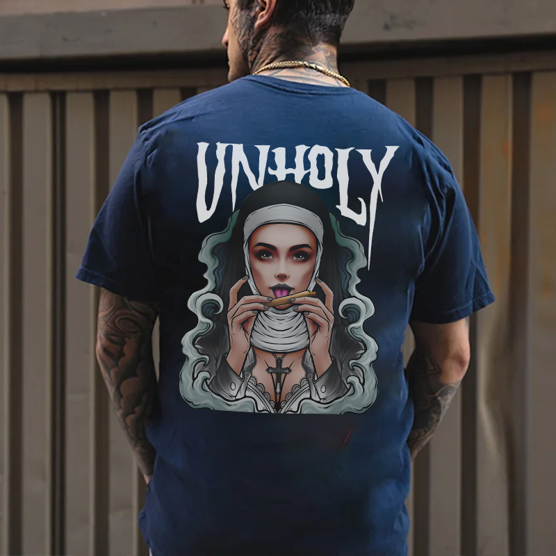 UNHOLY Sexy Nun Print Men's T-shirt