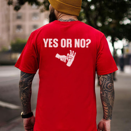 YES OR NO Unholy Hands Graphic Casual Black Print T-shirt