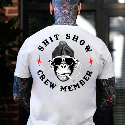 SHIT SHOW CREW MEMBER Black Print T-shirt