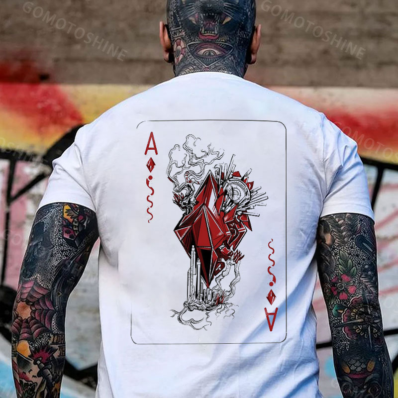 Diamond A Red Crystal Print Men's T-Shirt