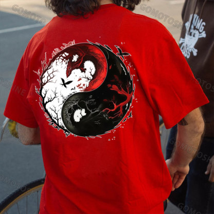 Tai Chi Pattern Print Men's T-Shirt