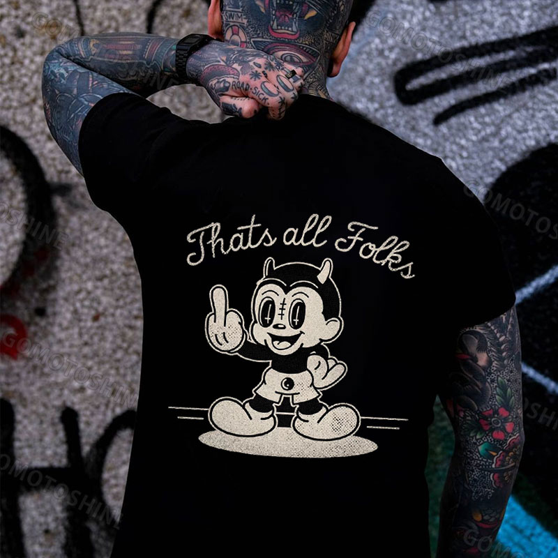 THAT'S ALL FOLKS Little Devil Print Men's T-Shirt