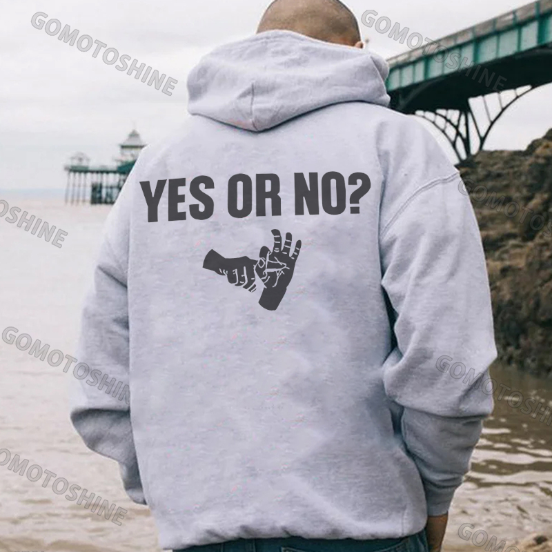 YES OR NOT Print Men's Hoodie