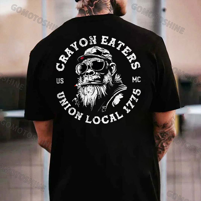 CRAYON EATERS UNION LOCAL 1775 Chimpanzee Print Men's T-Shirt