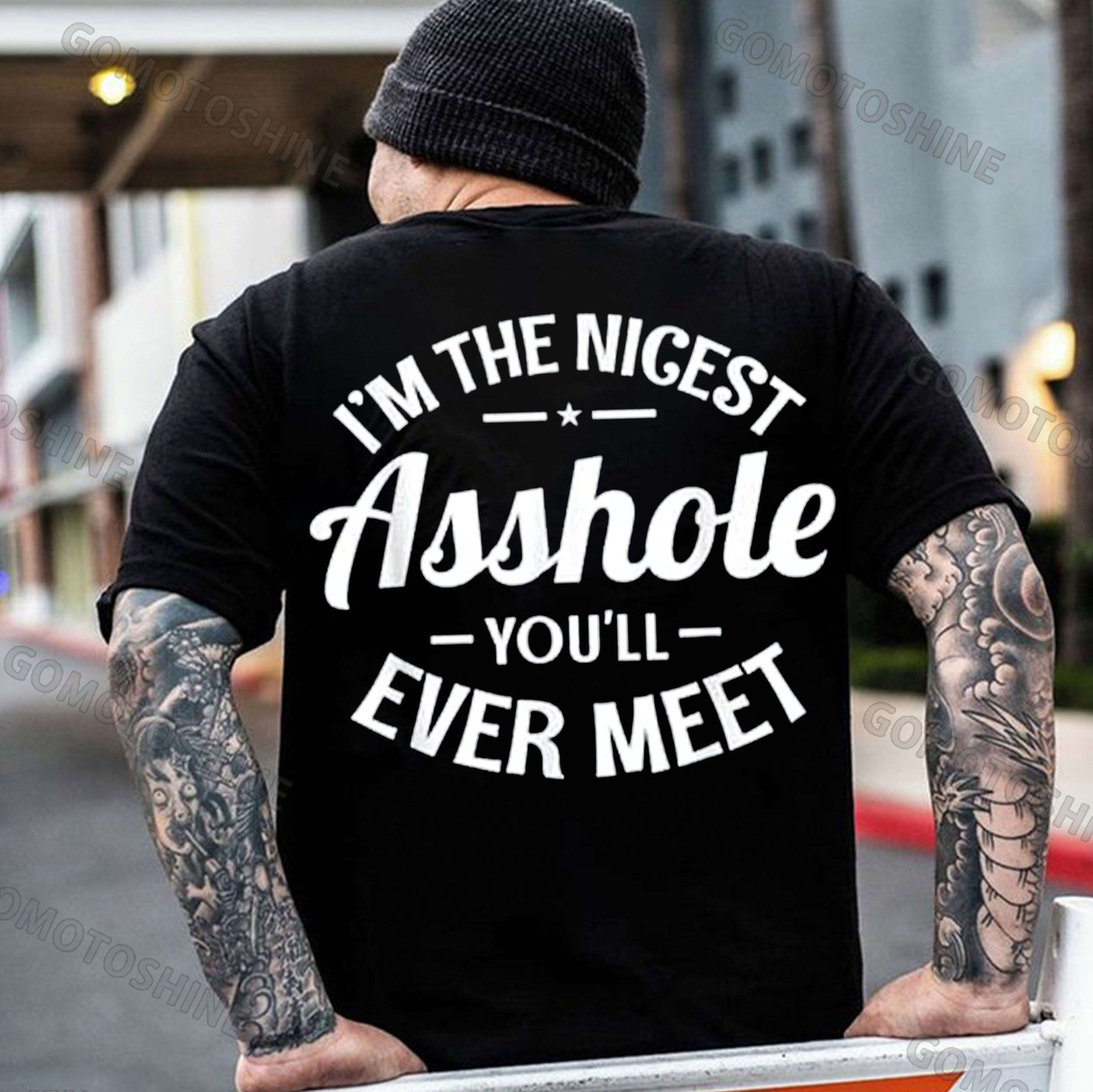 I'M THE NICEST ASSHOLE YOU'LL EVER MEET Print Men's T-Shirt