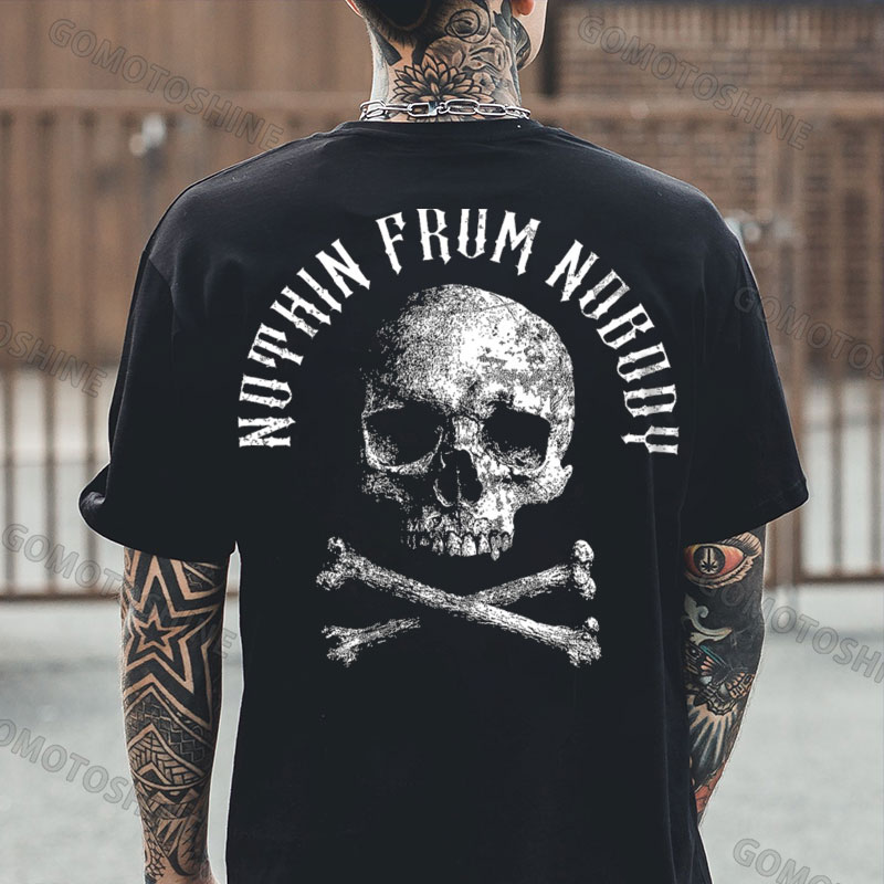 NOTHIN FRUM NOBODY Skull Print Men's T-Shirt