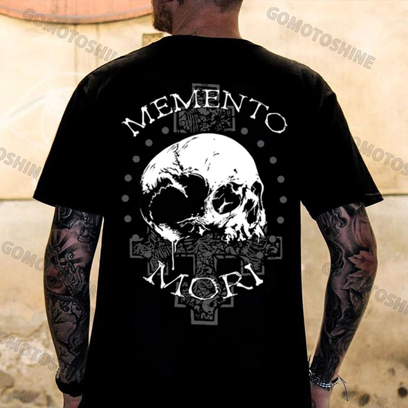 MEMENTO MORI Skull Print Men's T-Shirt