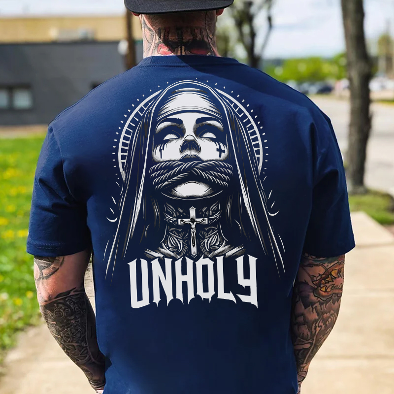 UNHOLY Tied Nun Print Men's T-Shirt