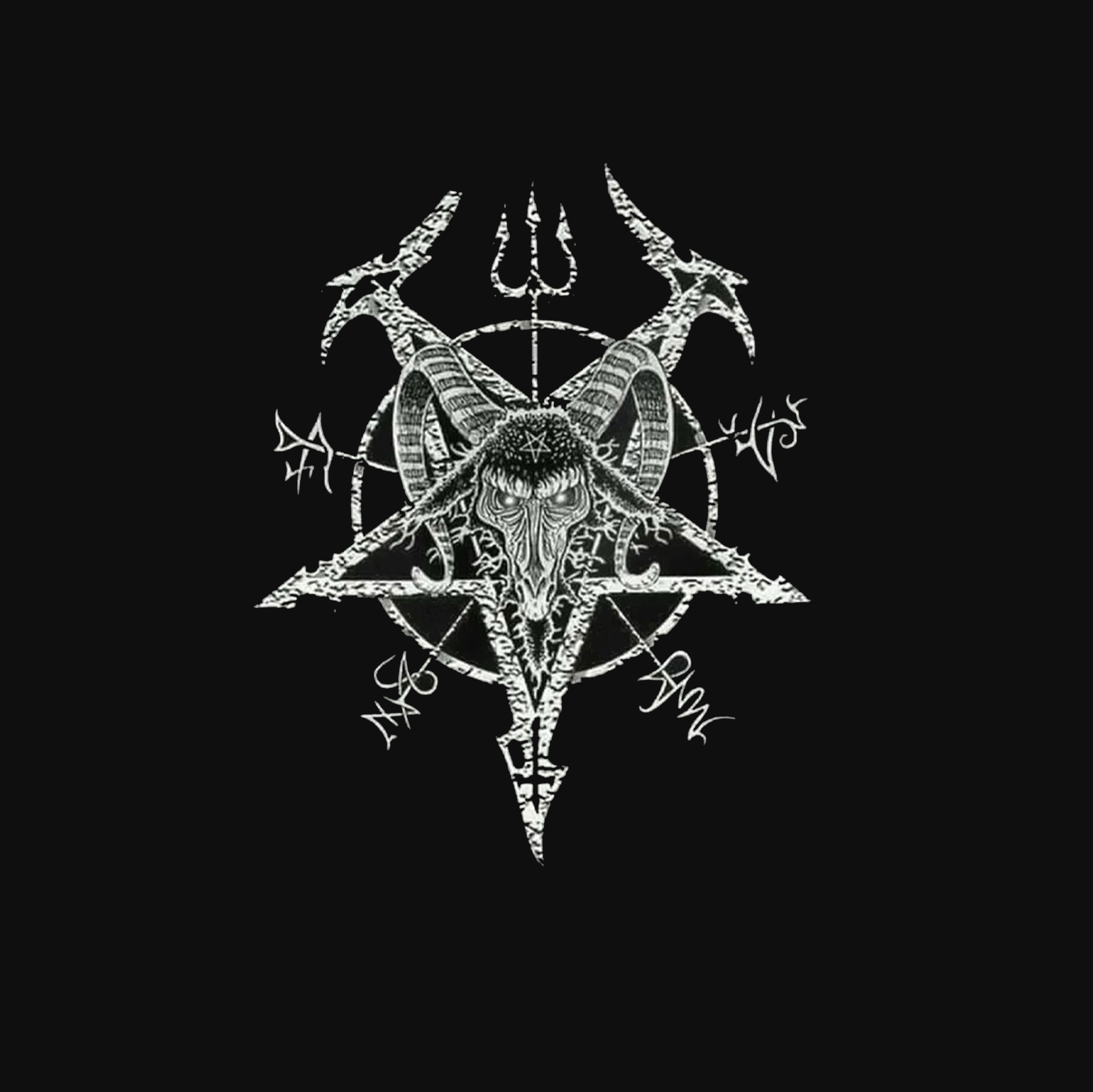 Beast Head and Spear Ancient Black Print Hoodie