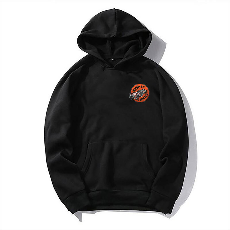 KEEP IT TWISTED Motor Head Graphic Black Print Hoodie