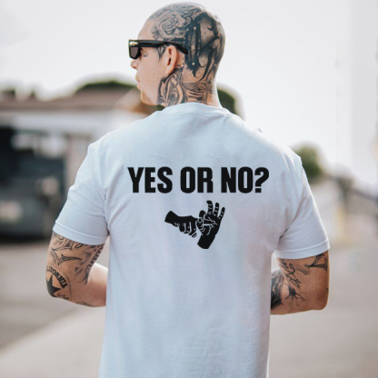 YES OR NO Unholy Hands Graphic Casual Black Print T-shirt