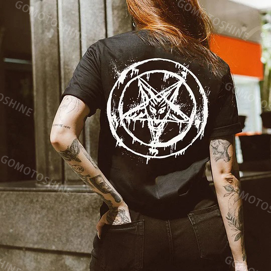 Evil Magic Circle Print Women's T-shirt