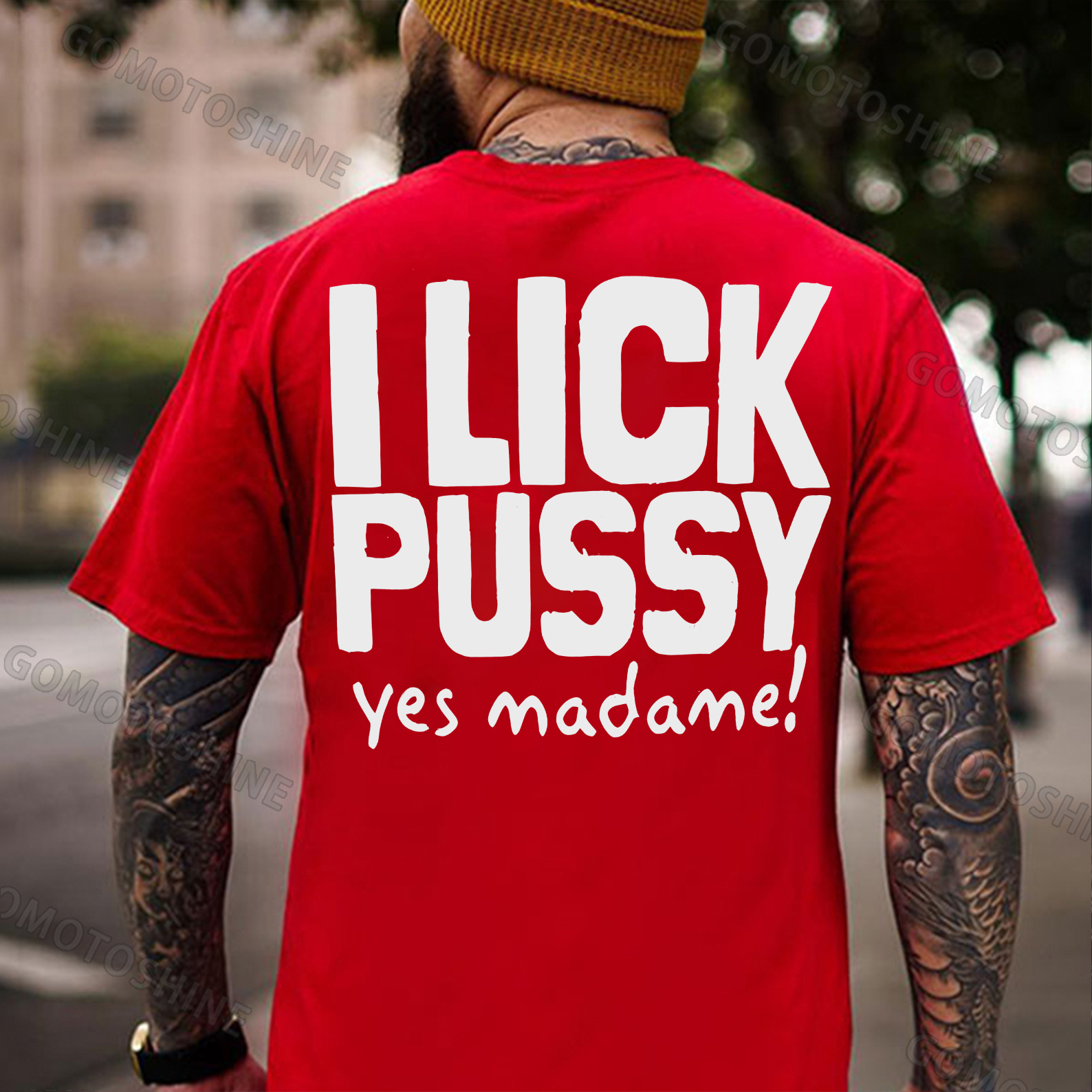 I LICK PUSSY YES MADAME Print Men's T-Shirt
