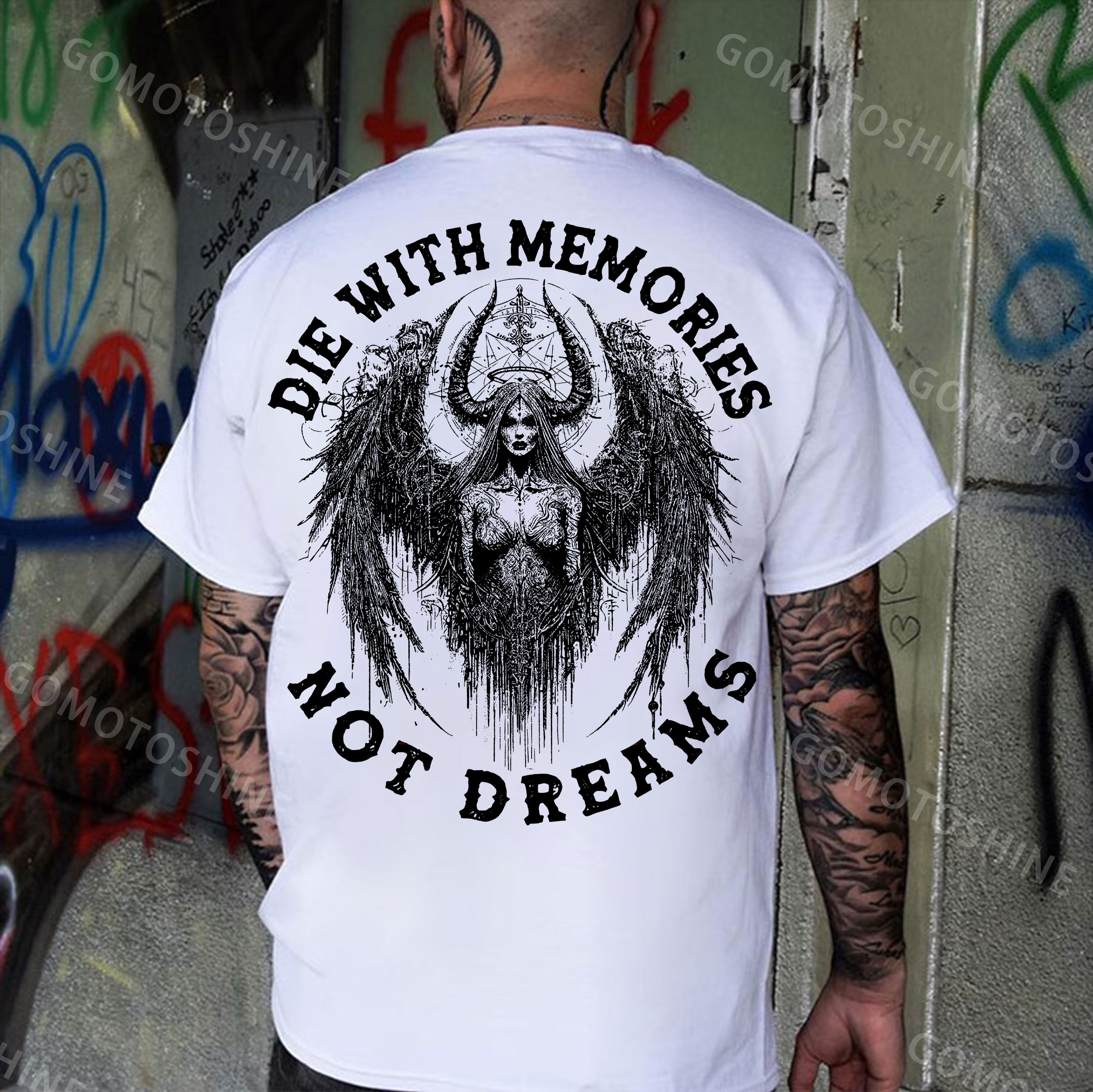 DIE WITH MEMORIES NOT DREAMS Fallen Angel Men's T-Shirt