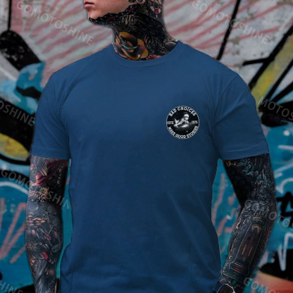 BAD CHOICES MAKE GOOD STORIES Smoking Nun Print Men's T-shirt