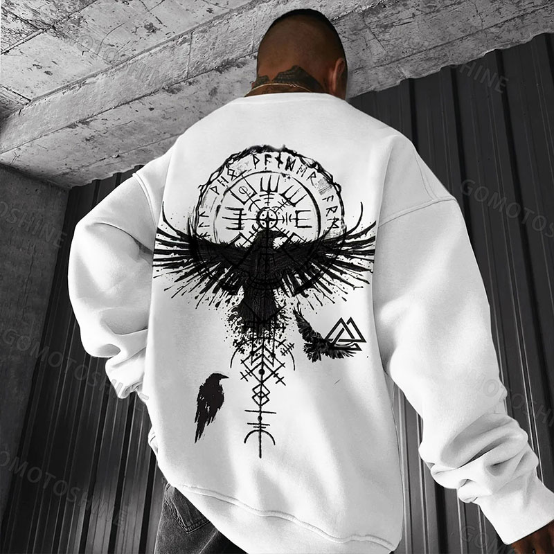 Runes Eagle Print Men's Hoodie
