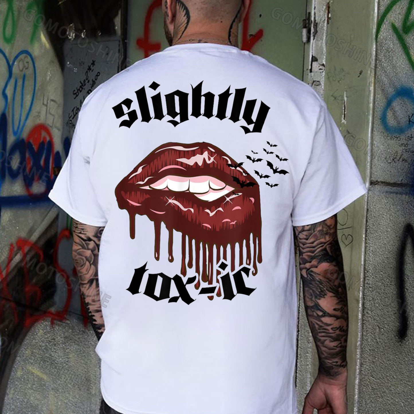 SLIGHTLY LOX-IC Red Lips Print Men's T-Shirt