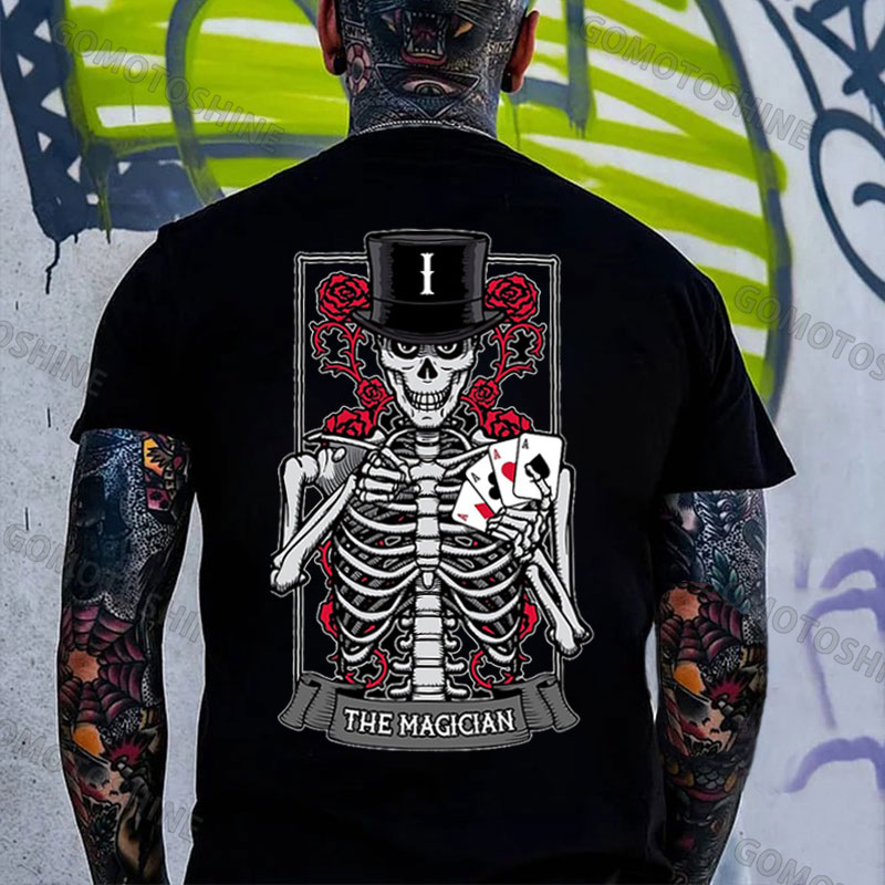 THE SKELETON MAGICIAN Print Men's T-Shirt