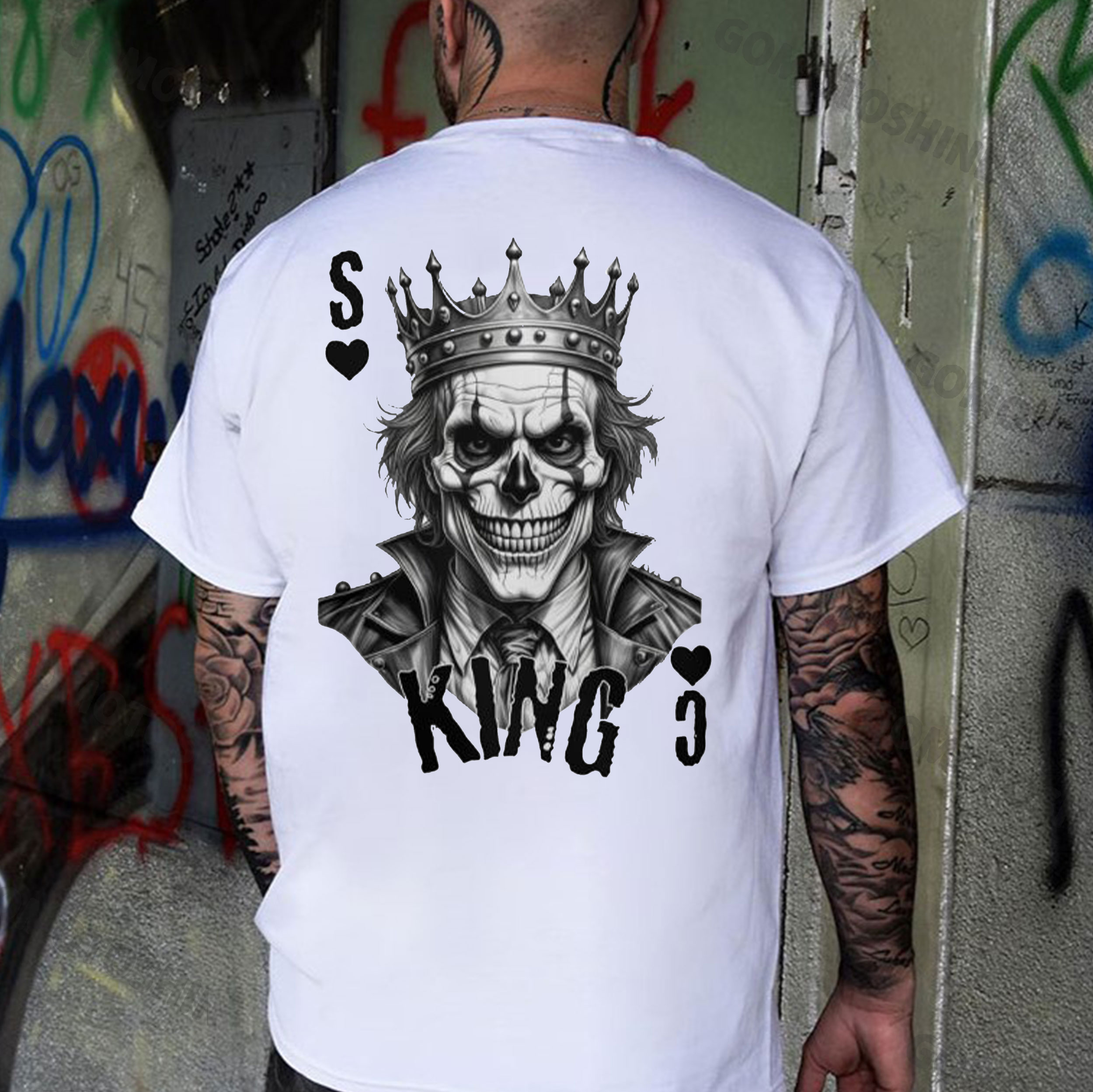 POKER KING Joker King Print Men's T-Shirt