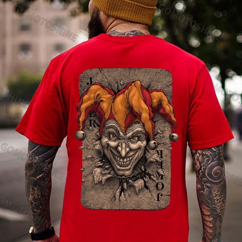 Poker Joker Print Men's T-Shirt