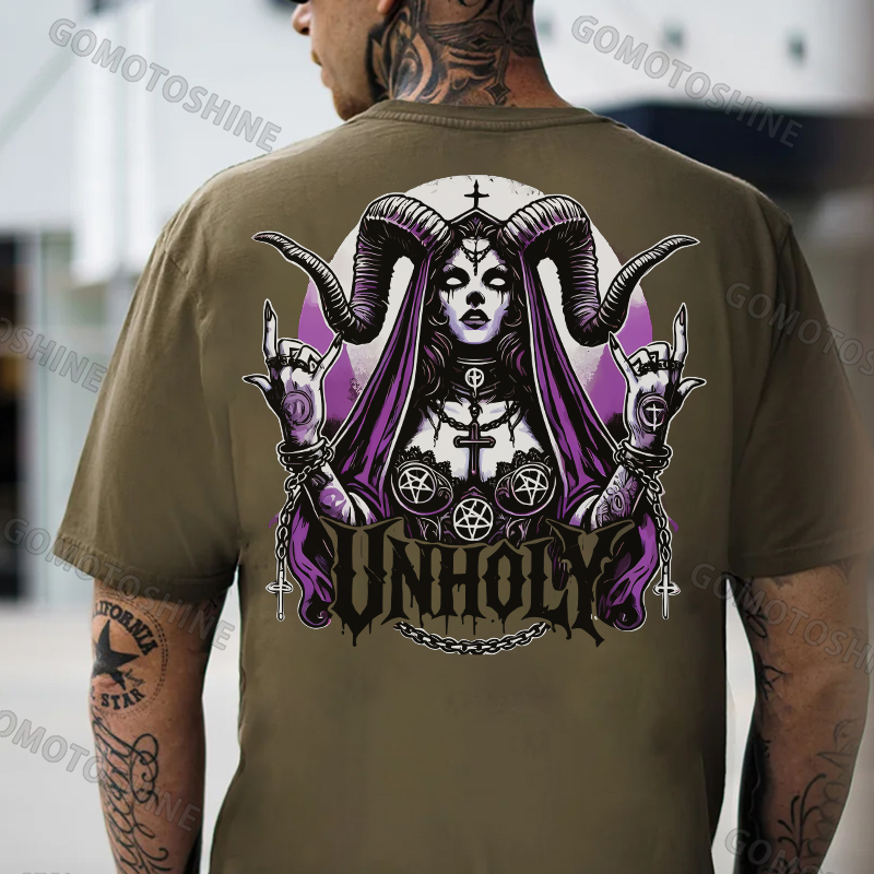UNHOLY Devil Nun Print Men's T-Shirt