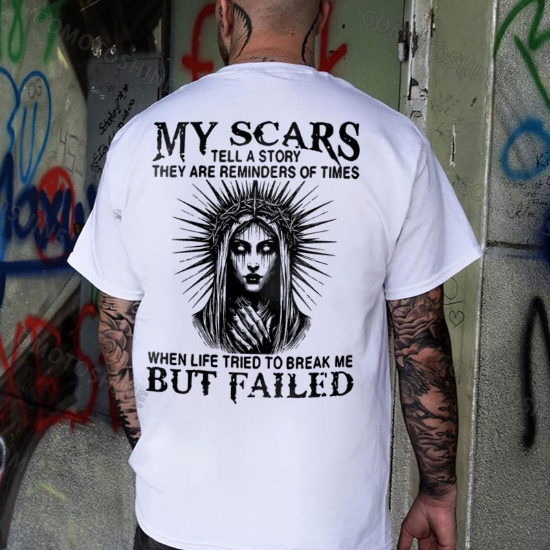 MY SCARS TELL A STORY Witch Print Men's T-Shirt