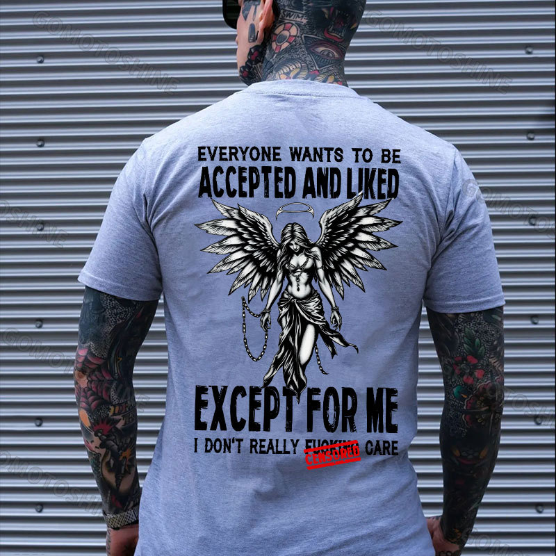 EVERYONE WANTS TO BE ACCEPTED AND LIKED Angel Print Men's T-Shirt
