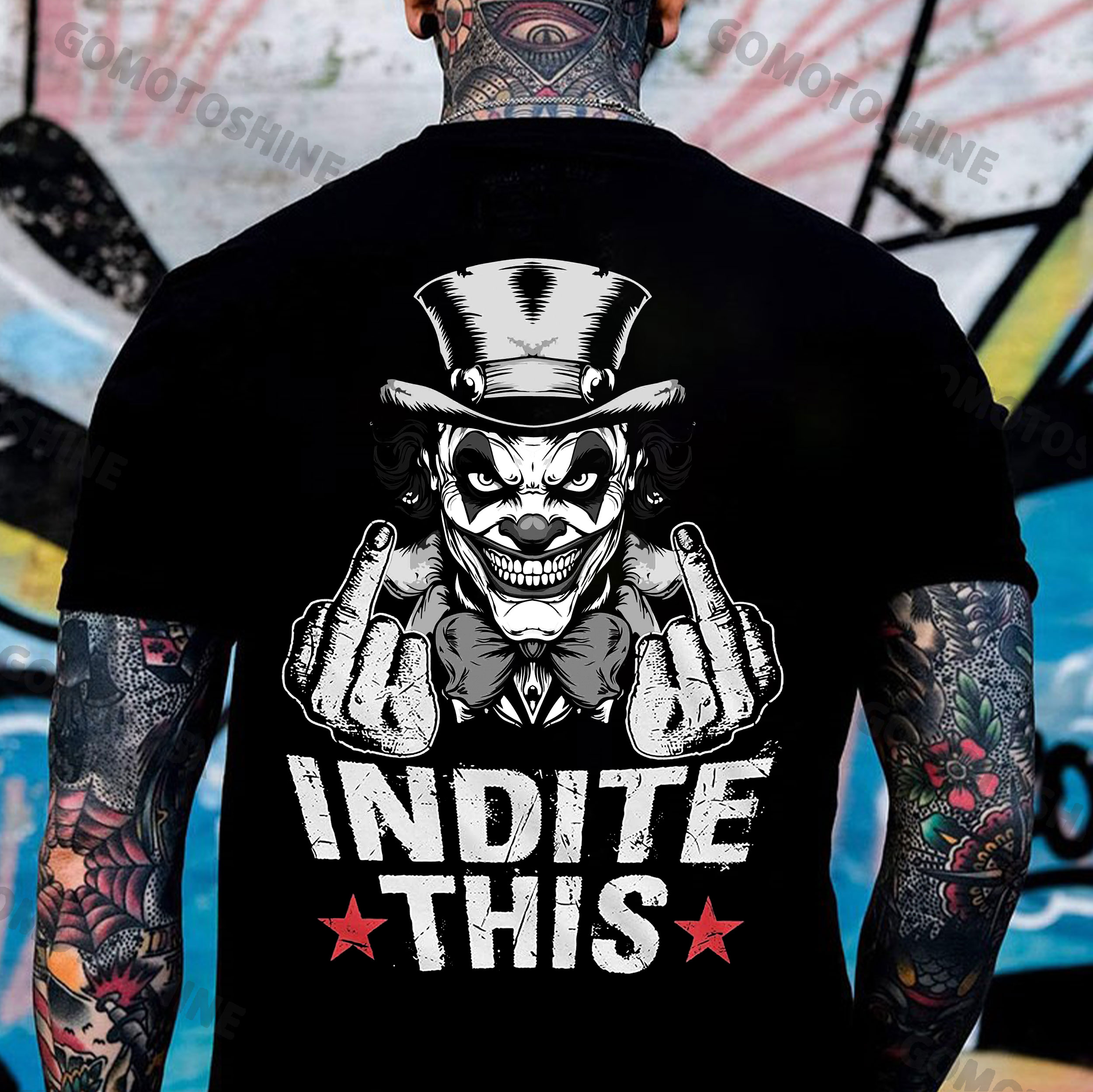 INDITE THIS Defiant Joker Print Men's T-Shirt