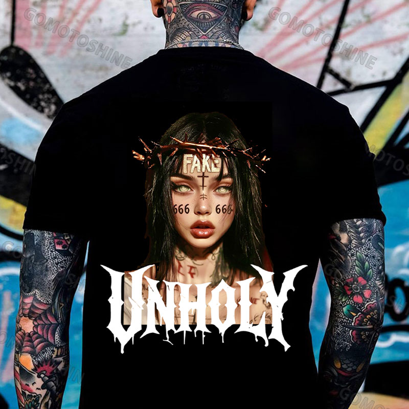 UNHOLY Thorn Crown Girl Print Men's T-Shirt