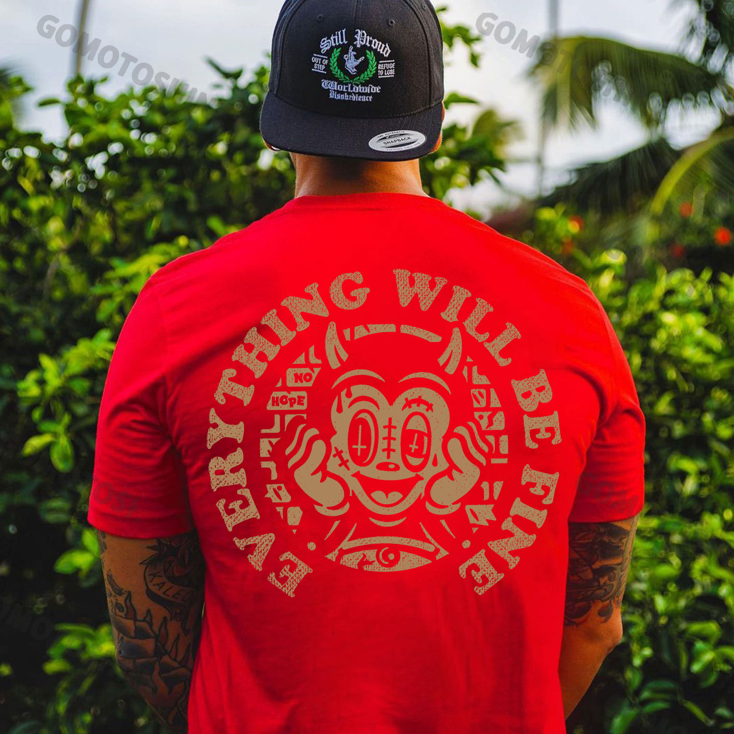 EVERYTHING WILL BE FINE Little Devil Print Men's T-Shirt